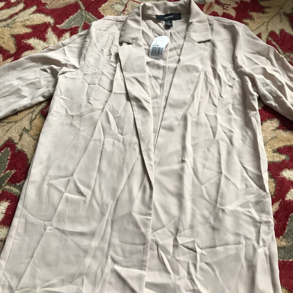 Georgette blazer jacket cream new Forever 21